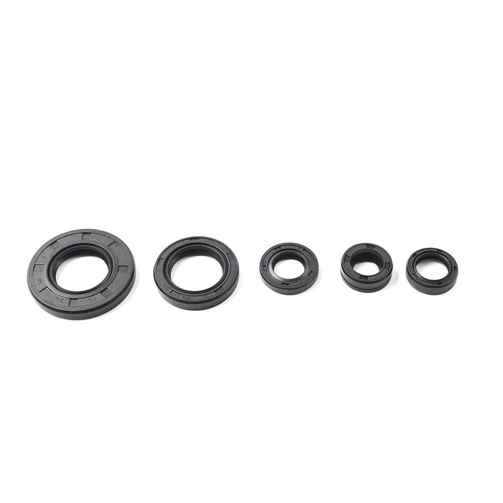 5Pcs Engine Gear Shaft Oil Seal Set for Yamaha YBR125 (2005–2023)
