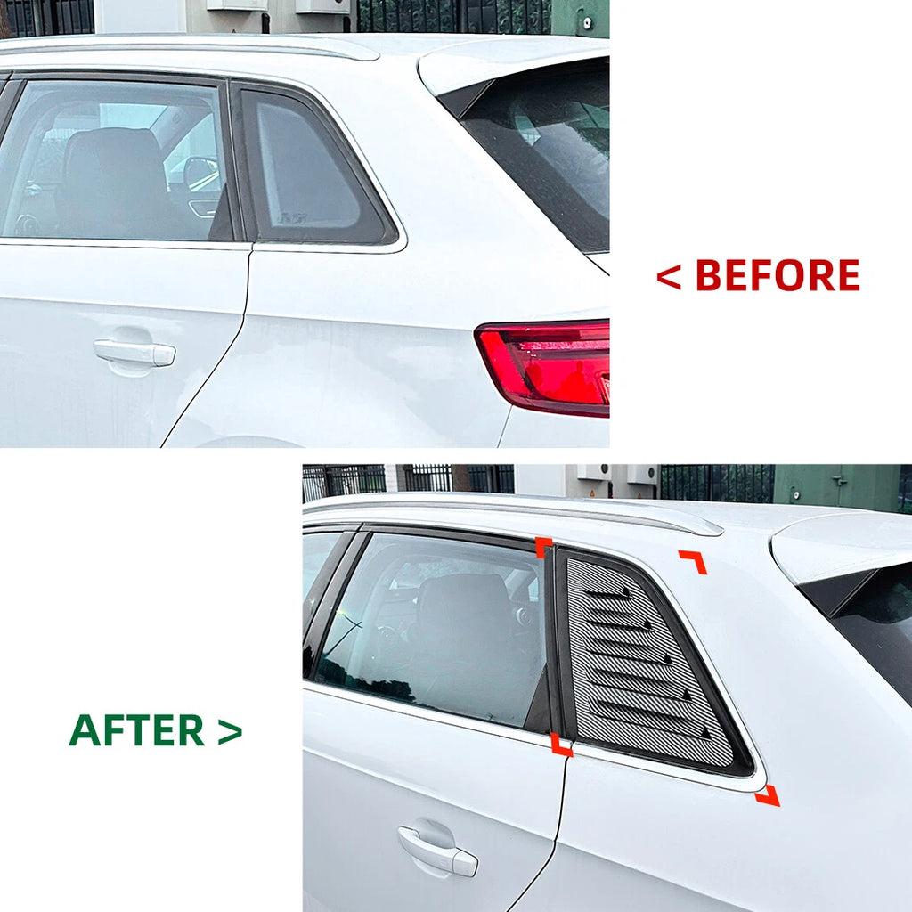 Rear Side Vent Quarter Window Louver Scoop for Audi A3 S3 8V (2014–2020)