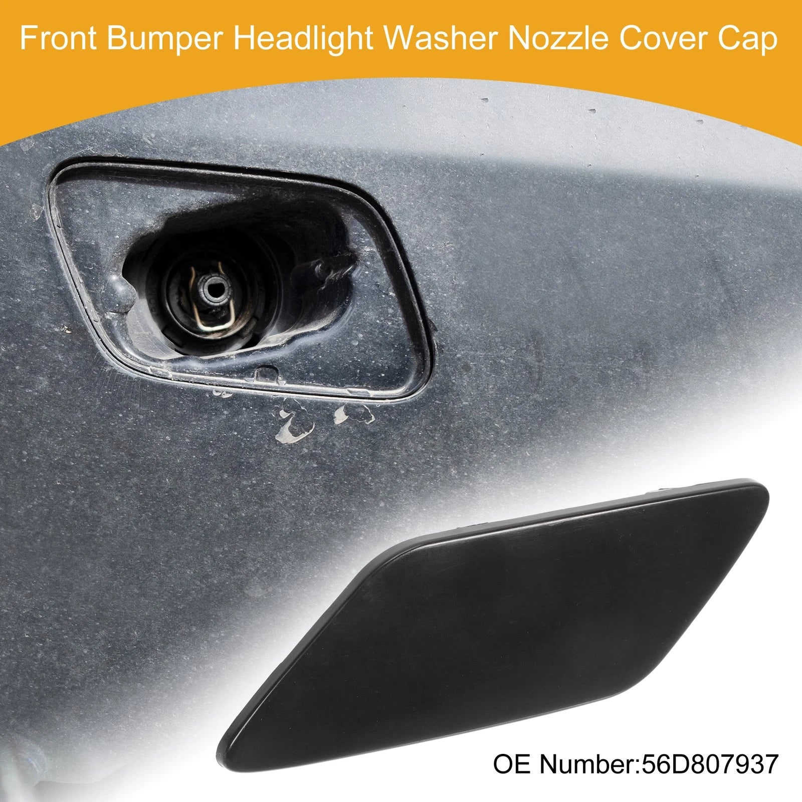 Front Left Washer Nozzle Cover Cap for VW Passat (2011–2018) 1 Pcs