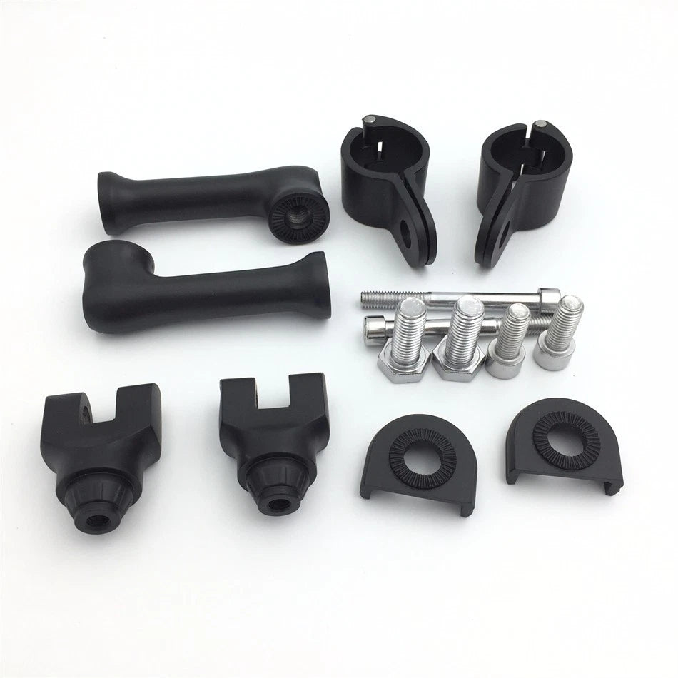 Highway Peg Mounting Kit for 1.25" Engine Guard - Black for Harley Davidson