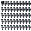 50pcs Black Plastic Grille Retainer Clip for Radiator Grille