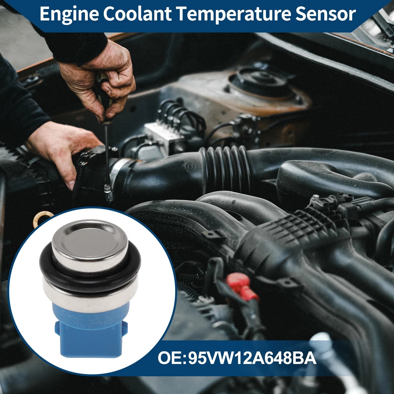 Engine Coolant Temperature Sensor No. 95VW12A648B for Ford Kuga (2019–2023)