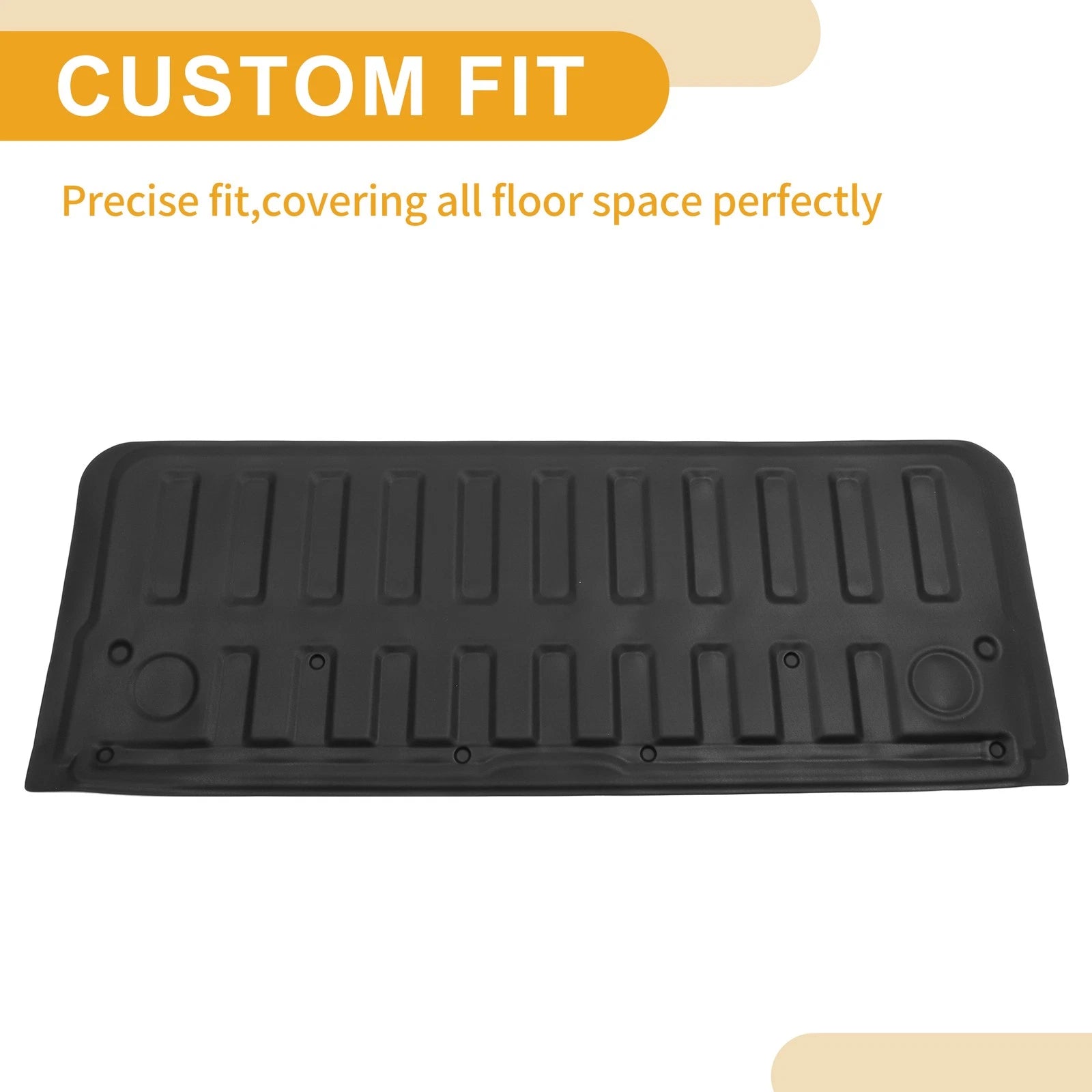 Cargo Liner Rear Trunk Mat for Dodge Ram 1500 (2019–2024) TPE Stripe Pattern