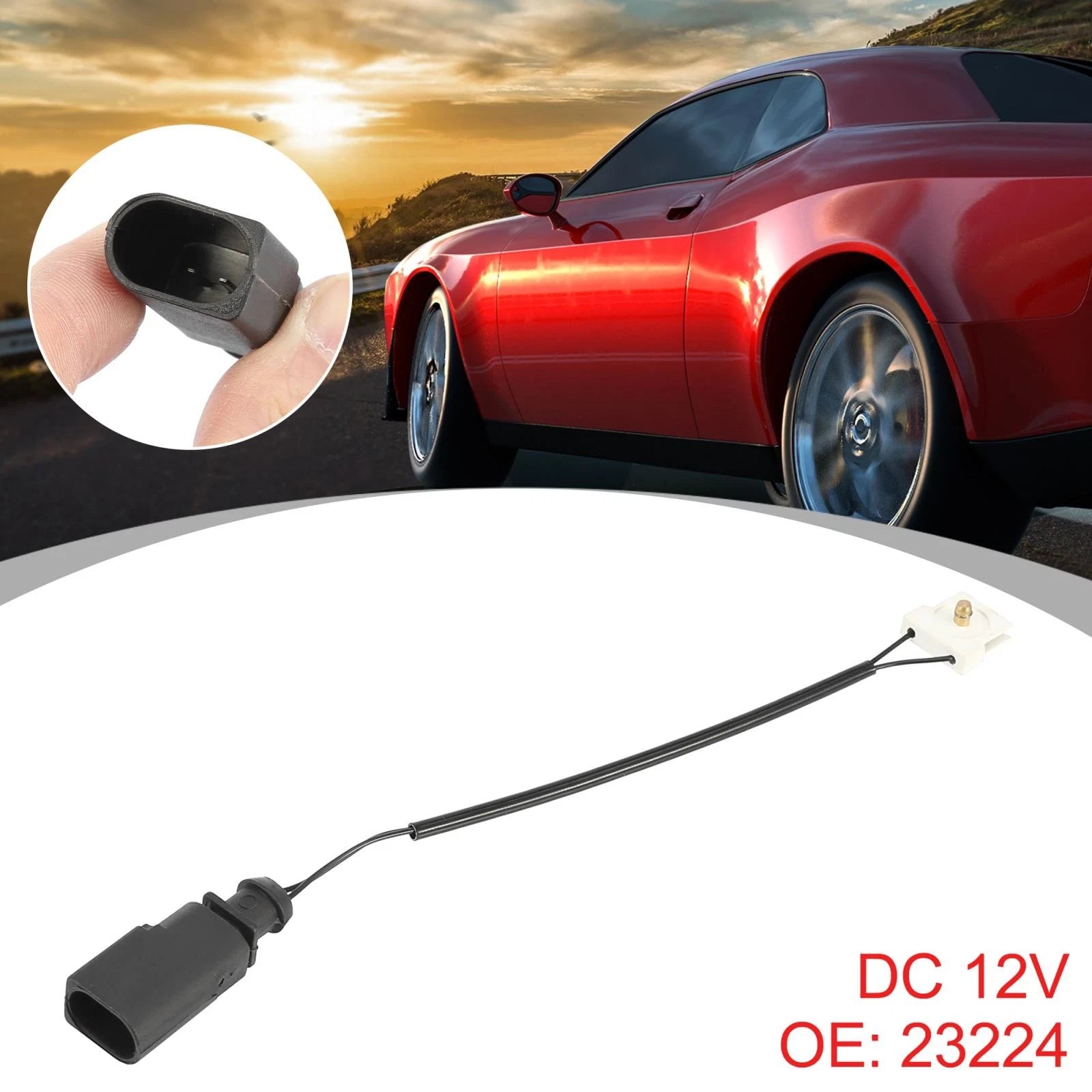 Front Brake Pad Wear Sensor 2 Pin Replacement for Audi Volkswagen (2008–2016)