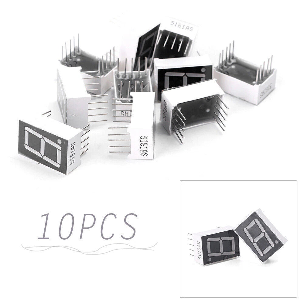 10PCS 0.5" Red 7 Segment LED Display Digital Tube Common Anode