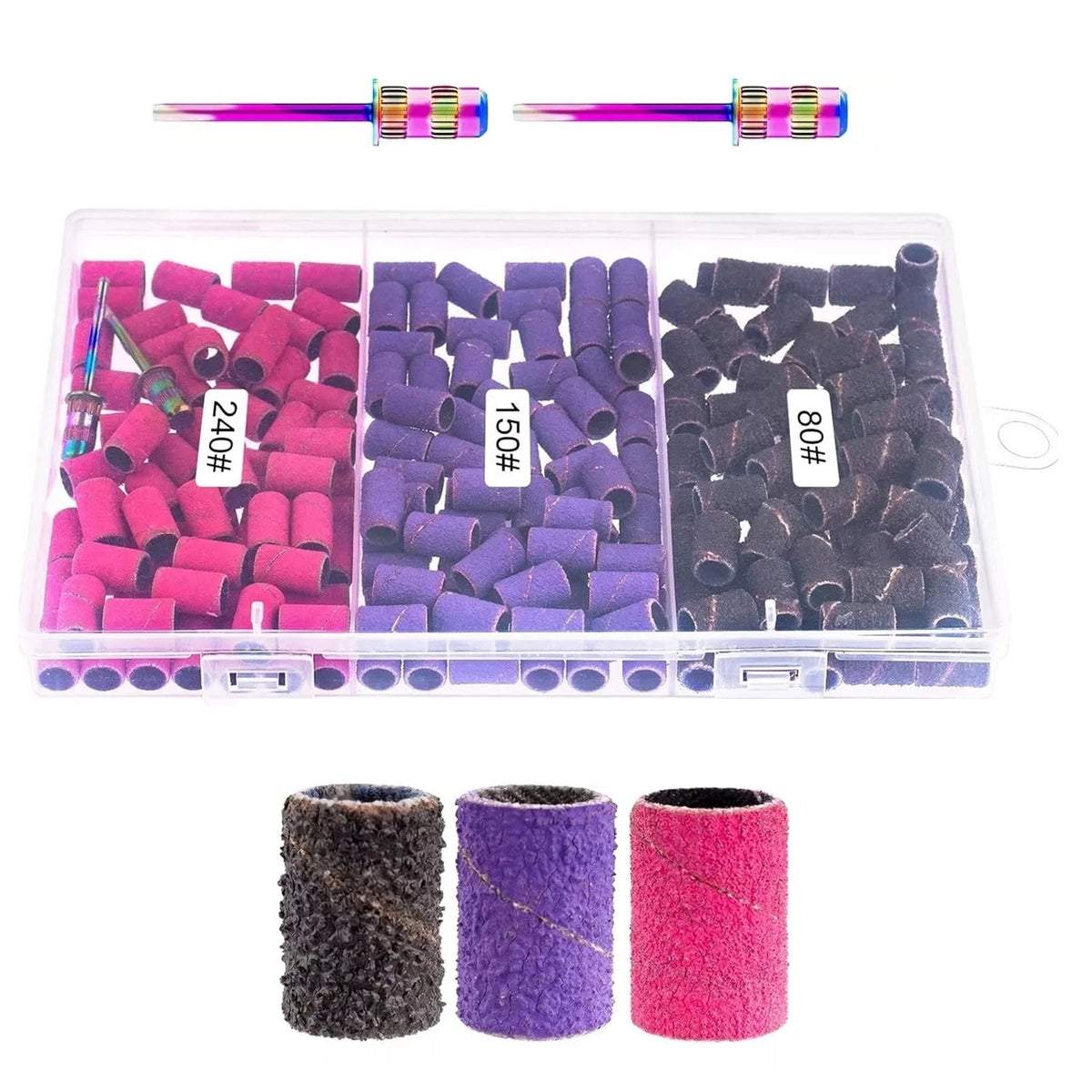210X Nail Sanding Bands for Manicure Pedicure Drill Bits
