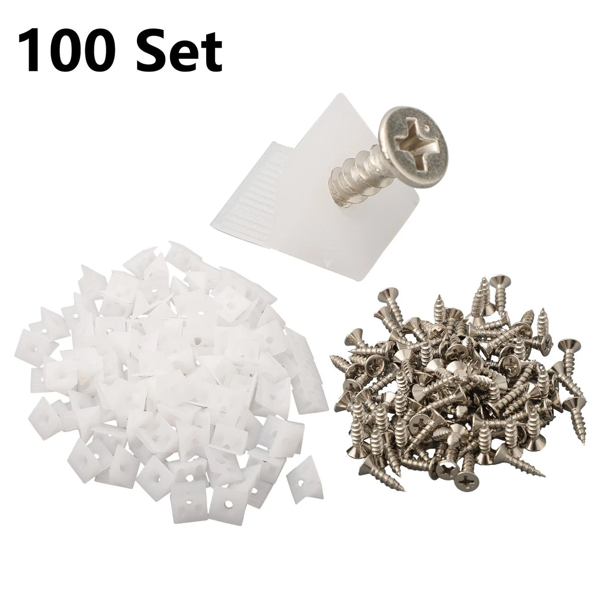 100pcs Wedge Drawer Bottom Screws for Chest Corner Support
