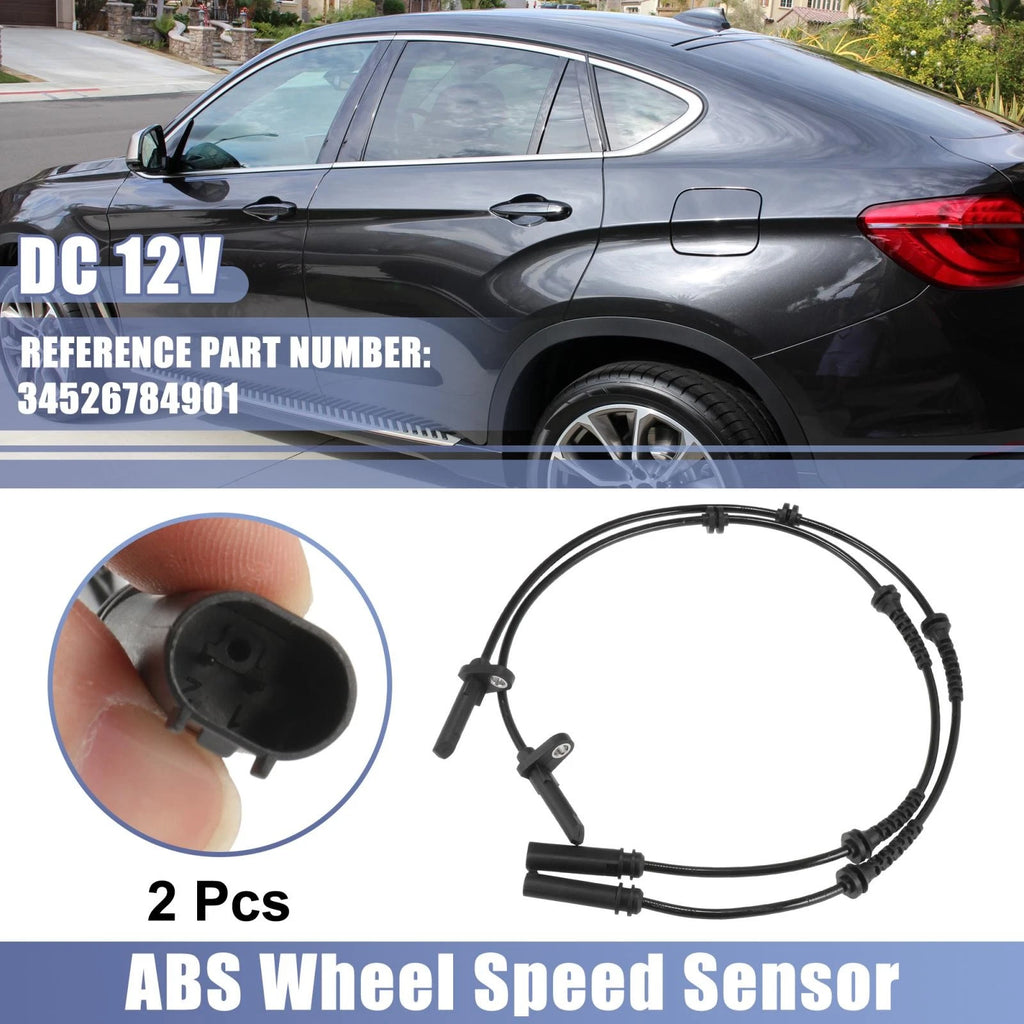 ABS Wheel Speed Sensor Rear Pair Replacement for BMW 528i 535i M5 M6 (2011–2018)