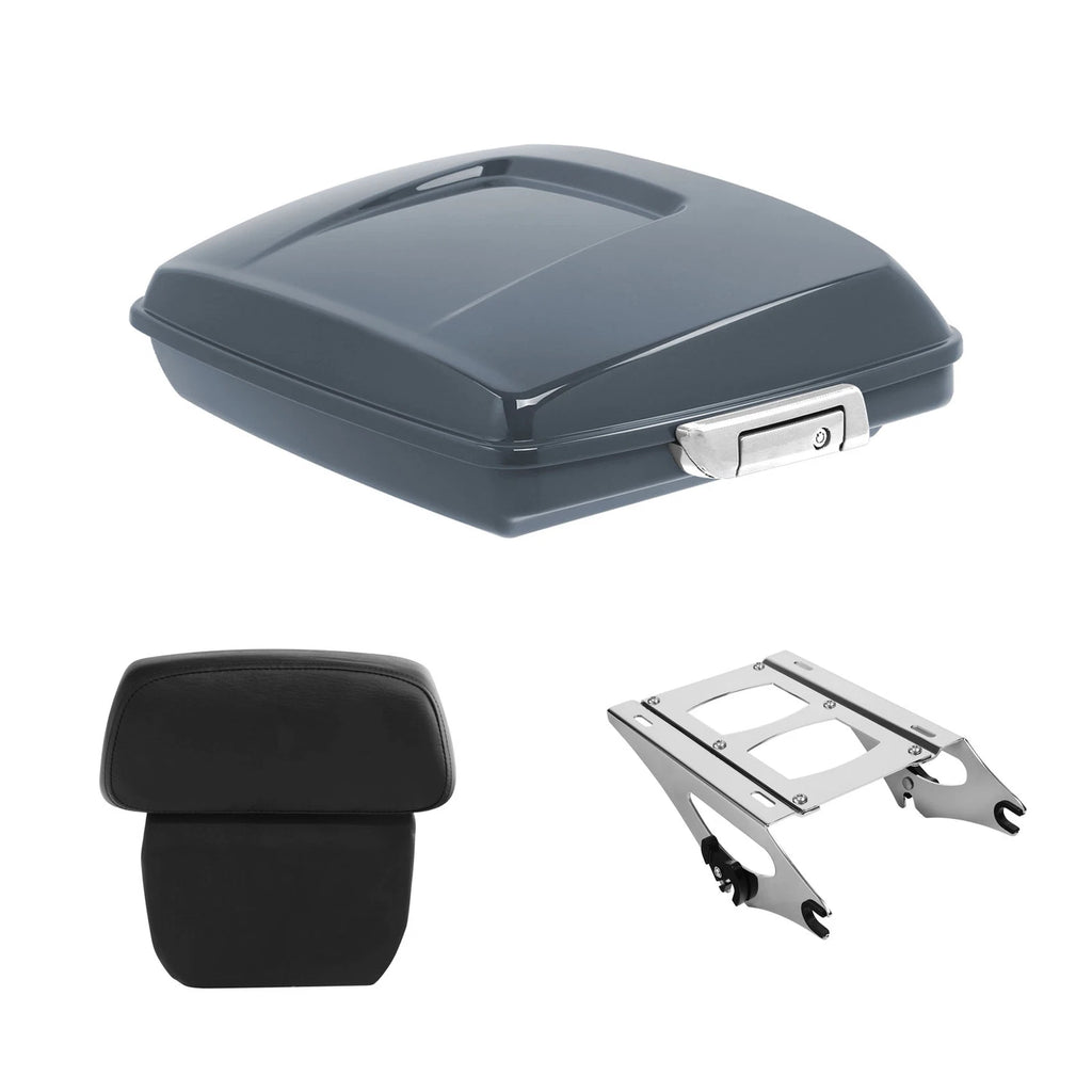 Trunk Backrest Mount Rack for Harley Electra Glide (2014–2026) Gunship Gray