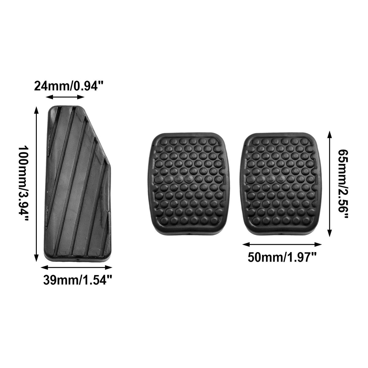 3X Non-slip Accelerator Brake Clutch Pedal Covers for Suzuki