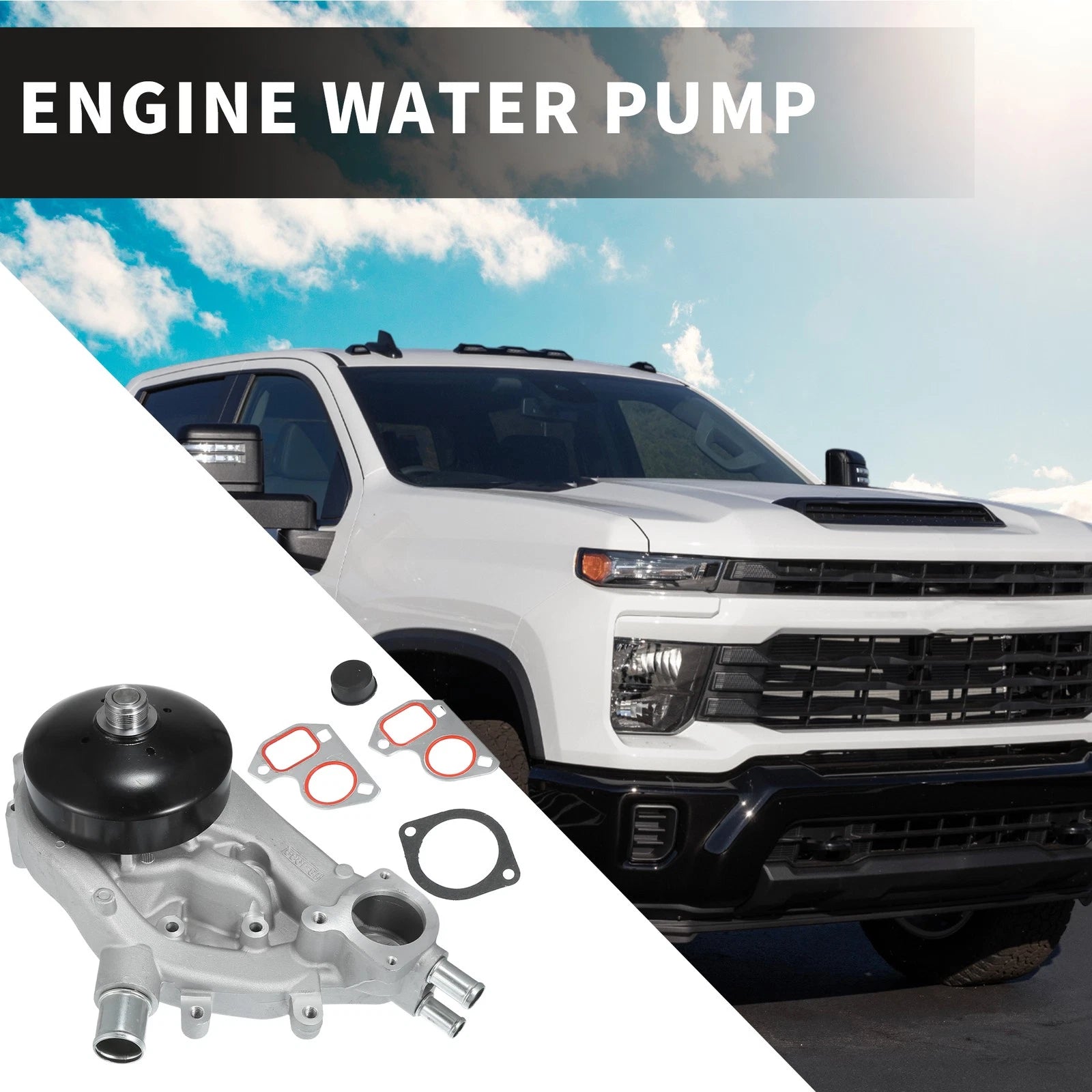 Water Pump Replacement with Gasket Kit for Buick Rainier (2007–2007)