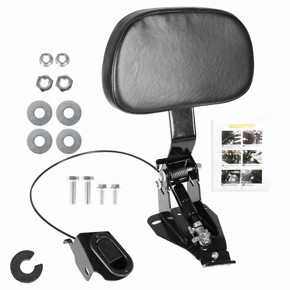 Driver Backrest + Adjustable Mounting Kit for Harley Touring Electra Glide (2009–2019)