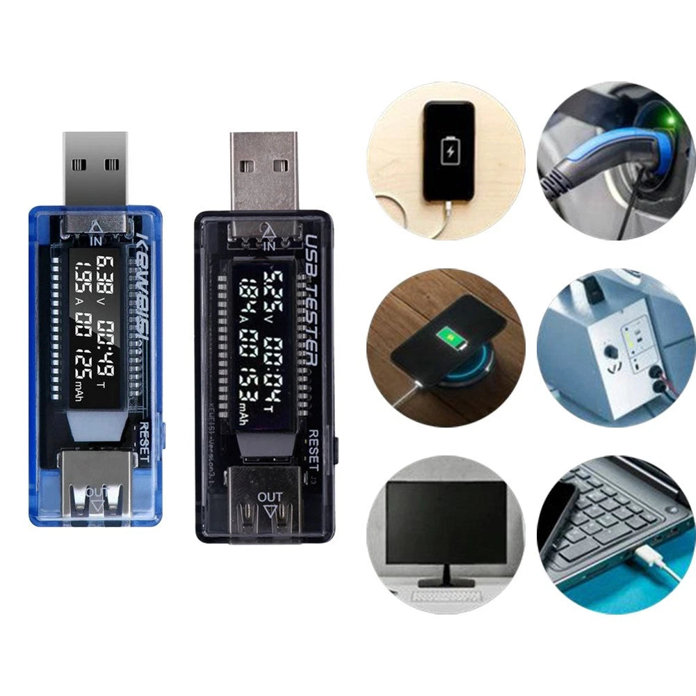 USB Voltmeter Ammeter 0-3A 3-20V for Universal Applications