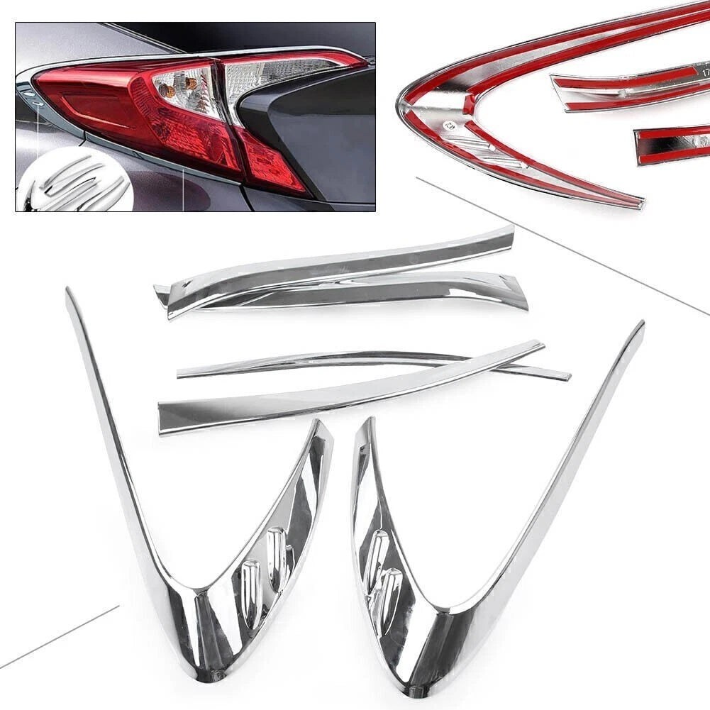 ABS Chrome Rear Tail Light Cover Trim for Toyota C-HR (2018)