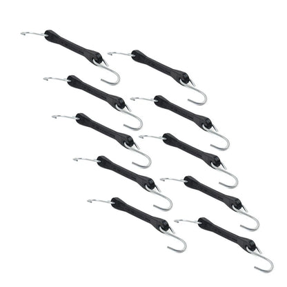 Set of 4 6" Rubber Tarp Straps Tie Down Bungee Cords with Hooks