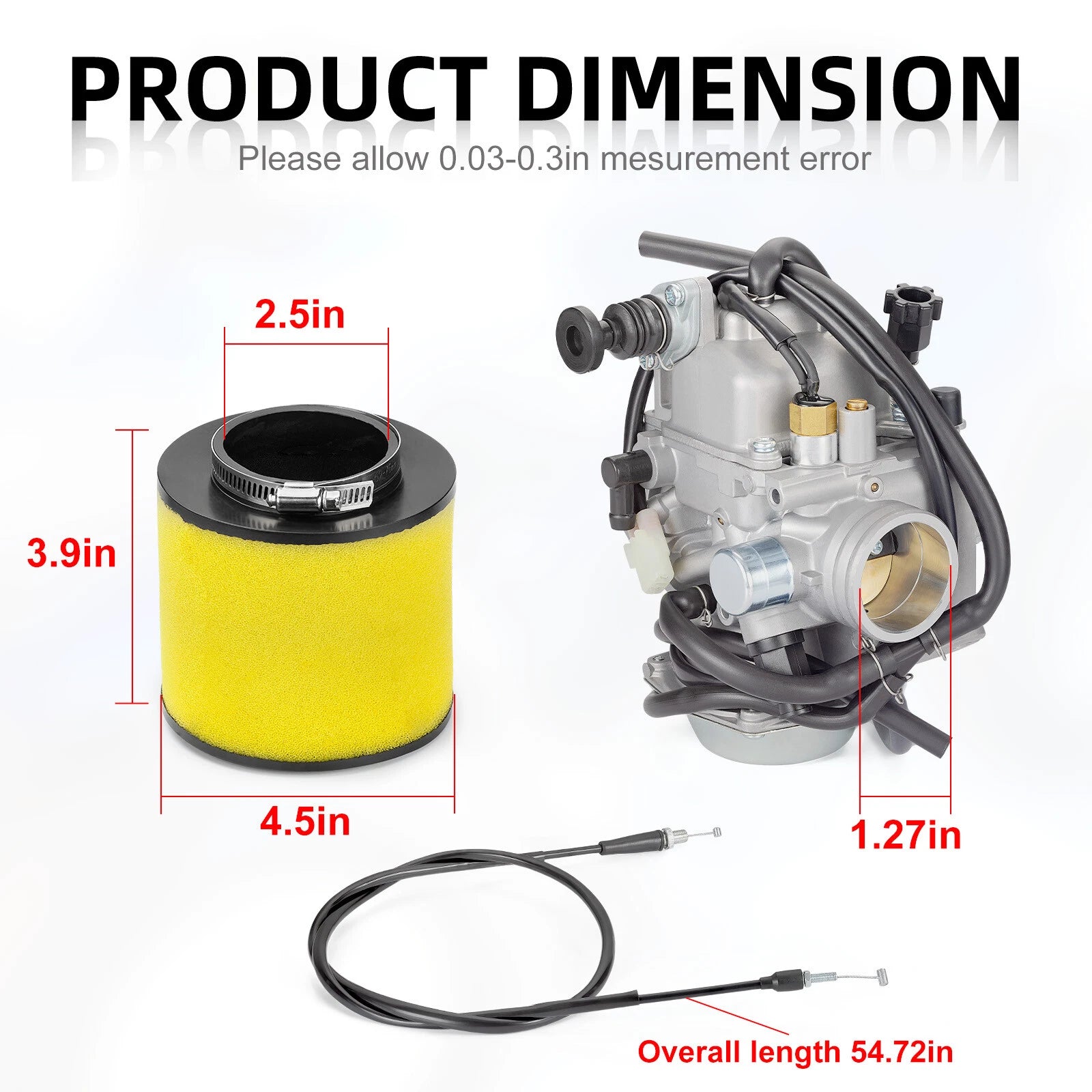 Carburetor Kit for Honda Foreman 450 TRX450 Rancher 350 TRX350 (2000–2006) 16100-HN0-A00