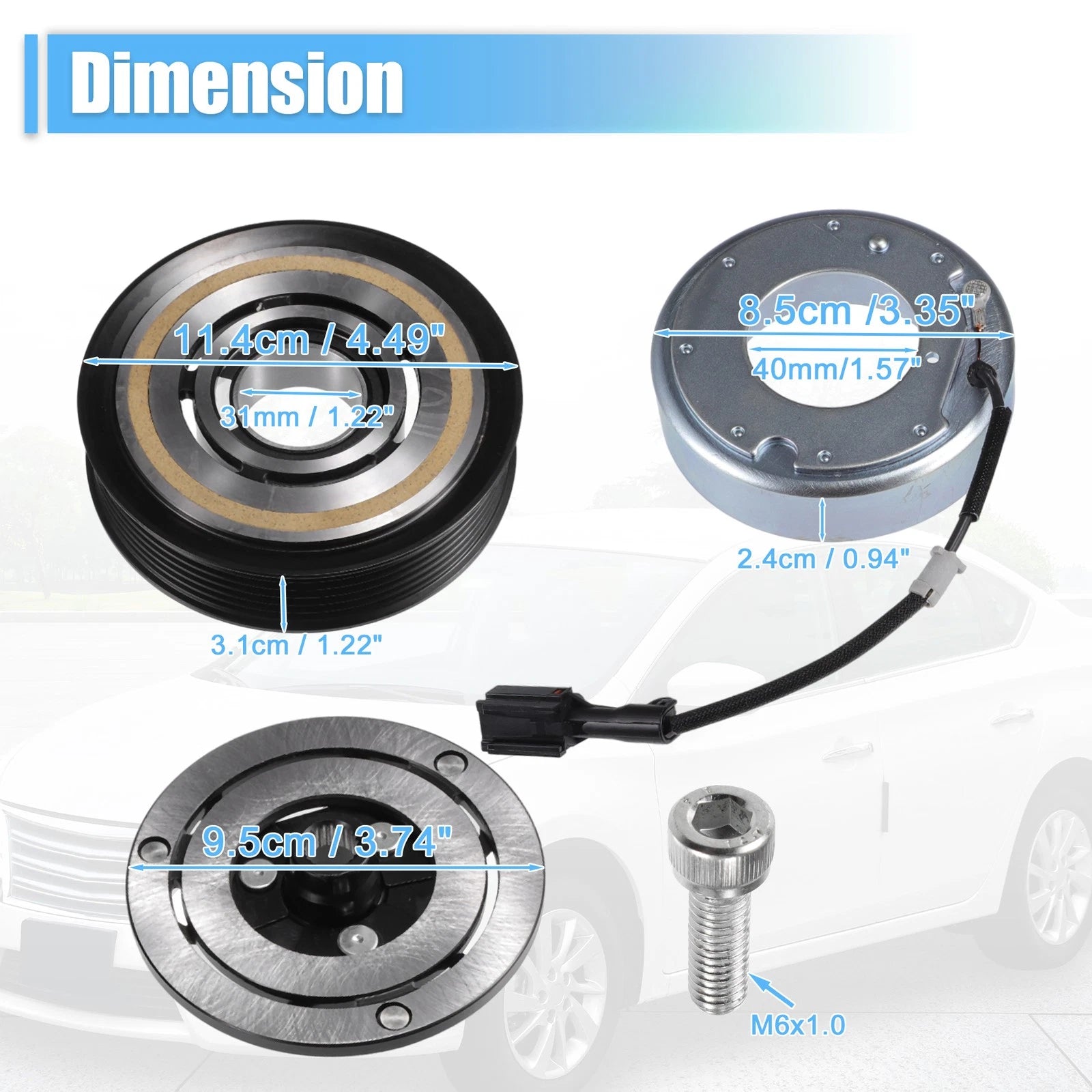 AC Compressor Clutch Kit Replacement for Subaru Impreza (2012–2016)