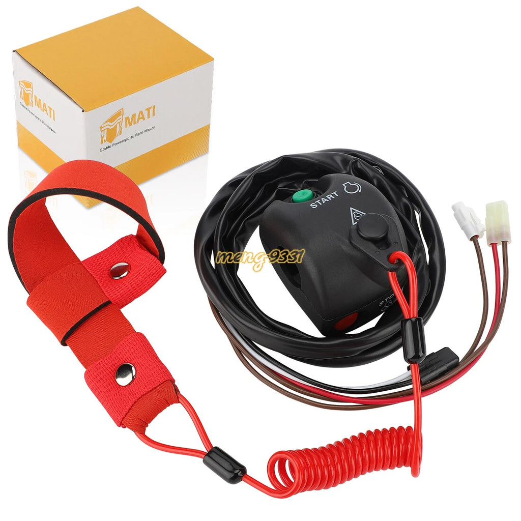 Handlebar Start Stop Kill Switch W/Lanyard for Yamaha Waverunner XLT1200 (1999–2001)