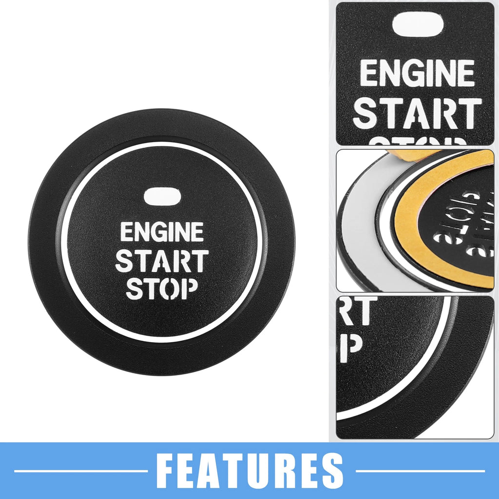 Ignition Button Decal Replacement for Hyundai Sonata (2011–2014) Aluminum Black