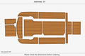EVA Foam Faux Teak Deck Flooring Mat for Jeanneau 47