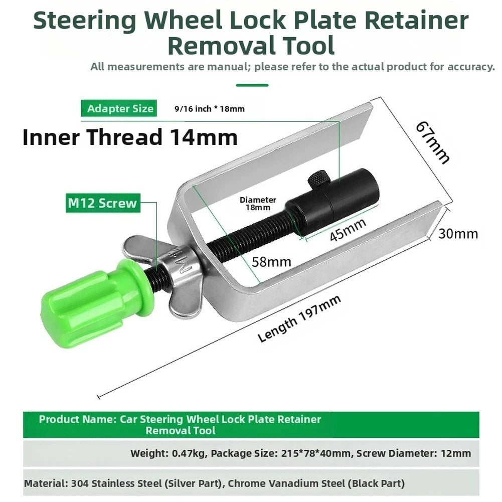 Steering Wheel Lock Plate Snap Ring Remover Tool for Cars