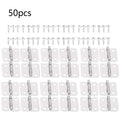 50Pcs Mini Silver Hinges for Wooden Box Toolbox Jewelry Box (18x16mm)