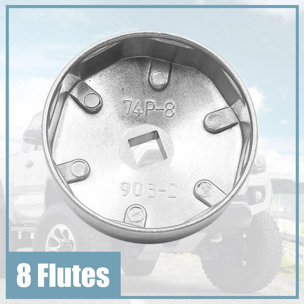 74mm 8 Flutes Oil Filter Cap Wrench Socket Tool for Car (Universal)