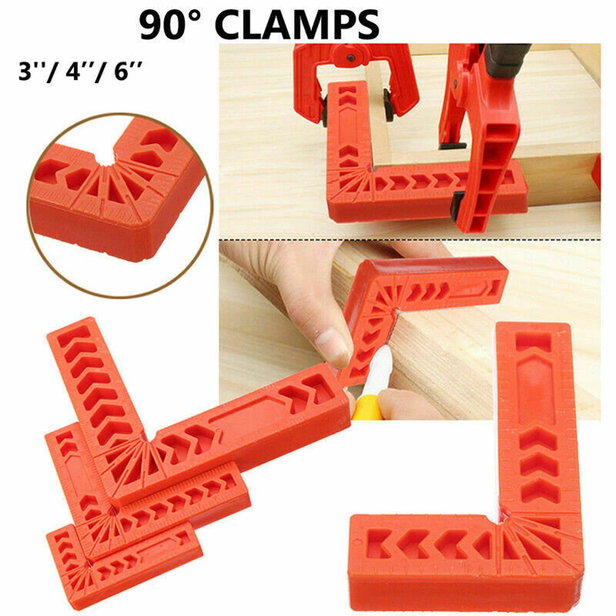 Angle Clamps Set of 3 for Woodworking