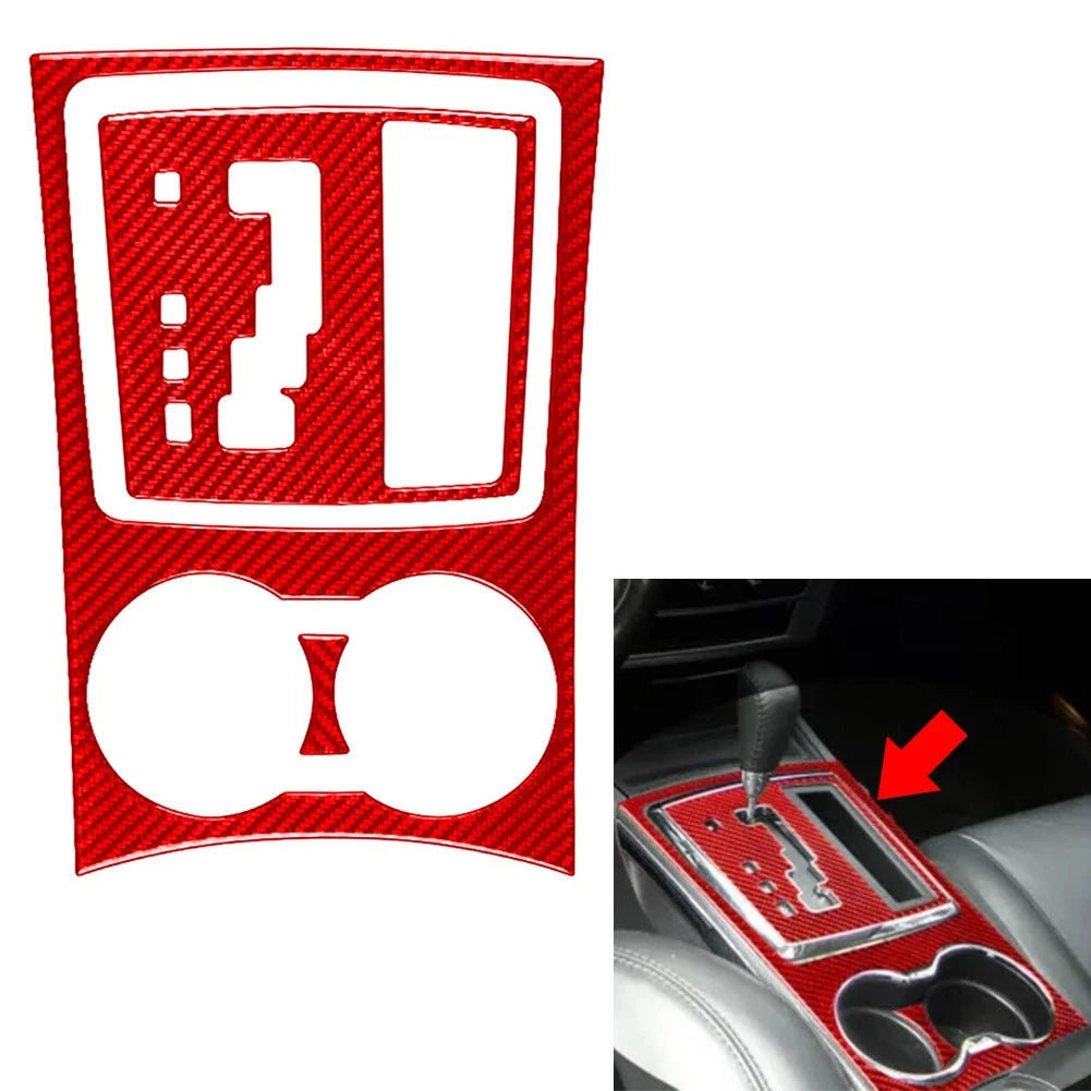 Transmission Shift Panel Cover Trim for Dodge Charger (2008–2010) & Chrysler 300 (2008–2010) - Red