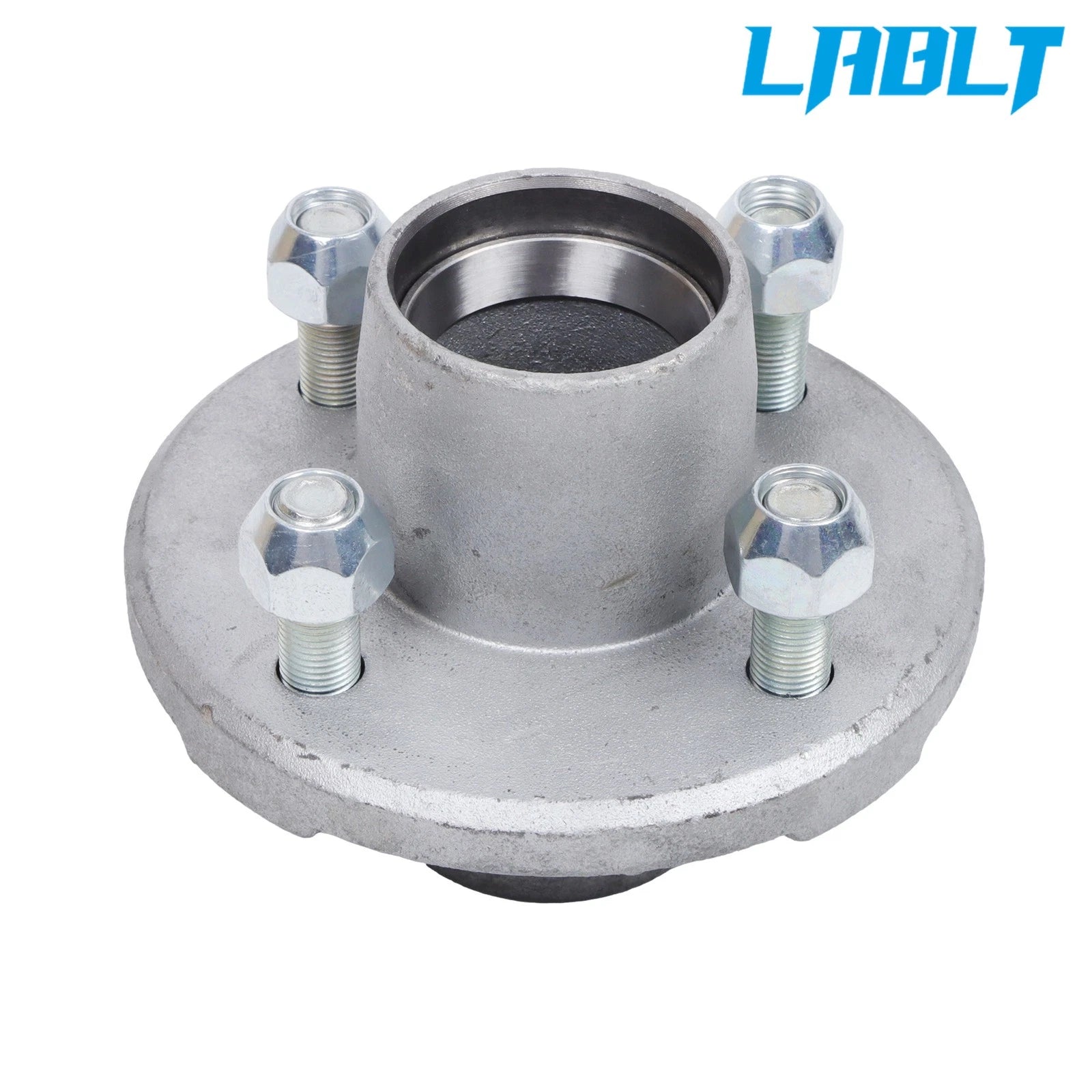 Trailer Hub Spindle for 2000 lb Trailer (Galvanized, 4 Bolt, 1 inch Bearings)