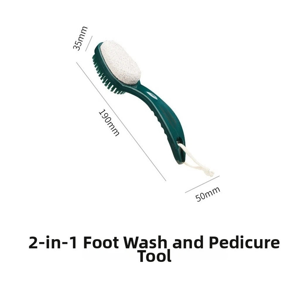 2X Foot Stone Remover with Soft Bristle Side Double Sided Pumice Tool