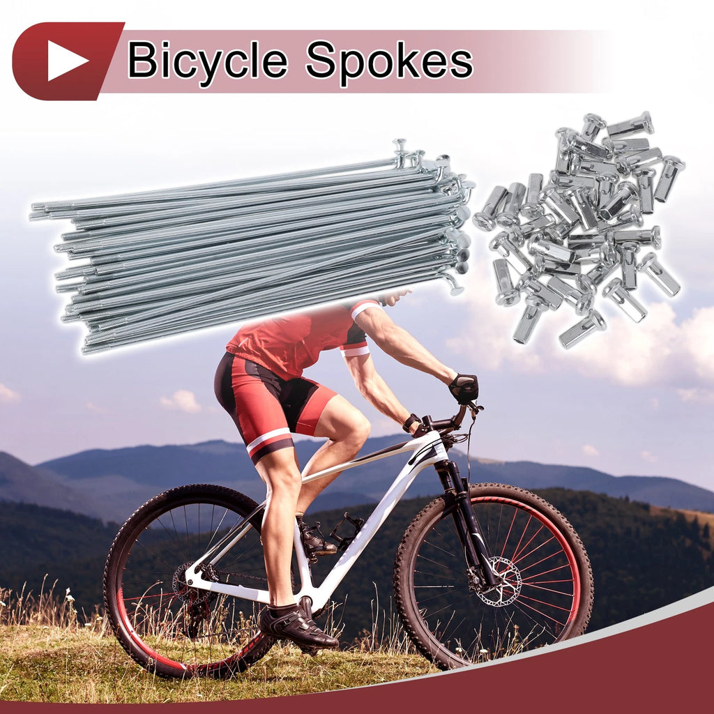 Bicycle Wheel Spokes 125mm Steel Galvanized Set for 36 Set 12G (—)