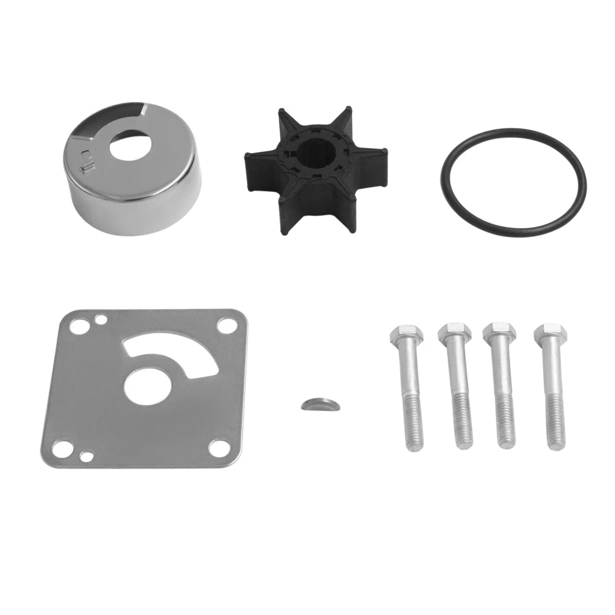 Water Pump Impeller Kit for Yamaha 2-Stroke 20 25 HP Outboard (6L2-W0078, 20D, 25N)
