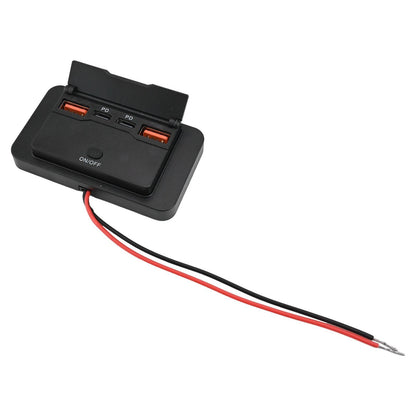 4-Port 12V USB Car Charger Adapter with Dual PD3.0 & QC3.0