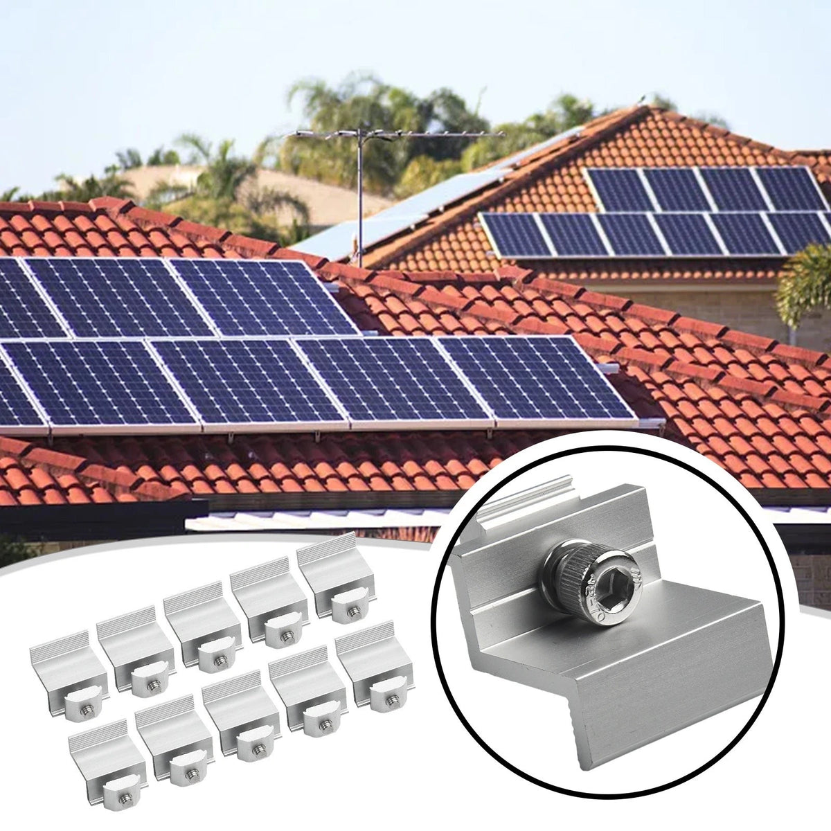 Aluminium Rail Clamp for Homes (Fast Installation)