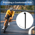 Bike Seat Post 28.6x450mm Adjustable Angle with Fixing Clip for Universal