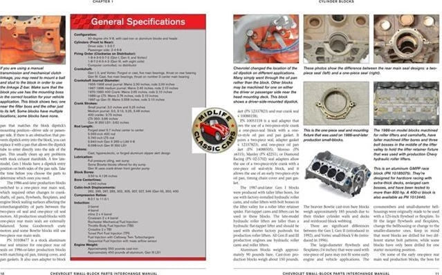 Chevrolet Small Block Engine Parts Interchange Book (1955–2001)