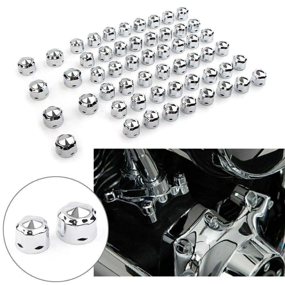Engine Bolt Cap Set for Harley Road King Electra Glide (1999–2016) FLHX FLHTK Chrome