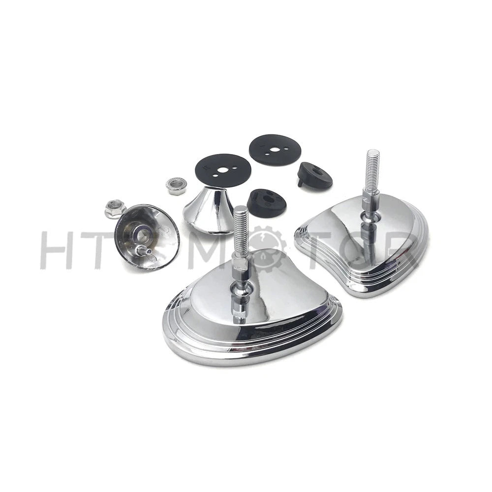 Chrome Inner Fairing Mount Side Rear Mirrors for Harley Street Glide (2014–2017)