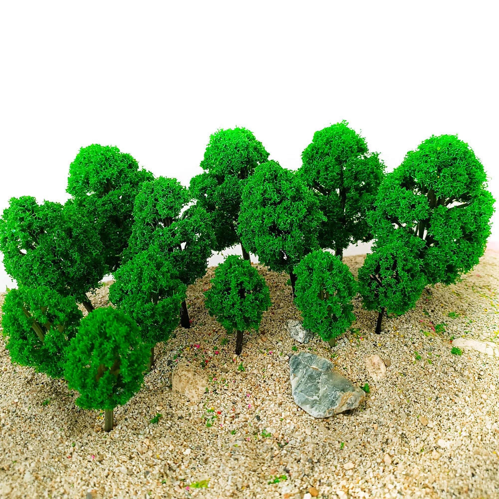 20pcs Mixed Model Trees for HO N Scale Train Railroad Scenery