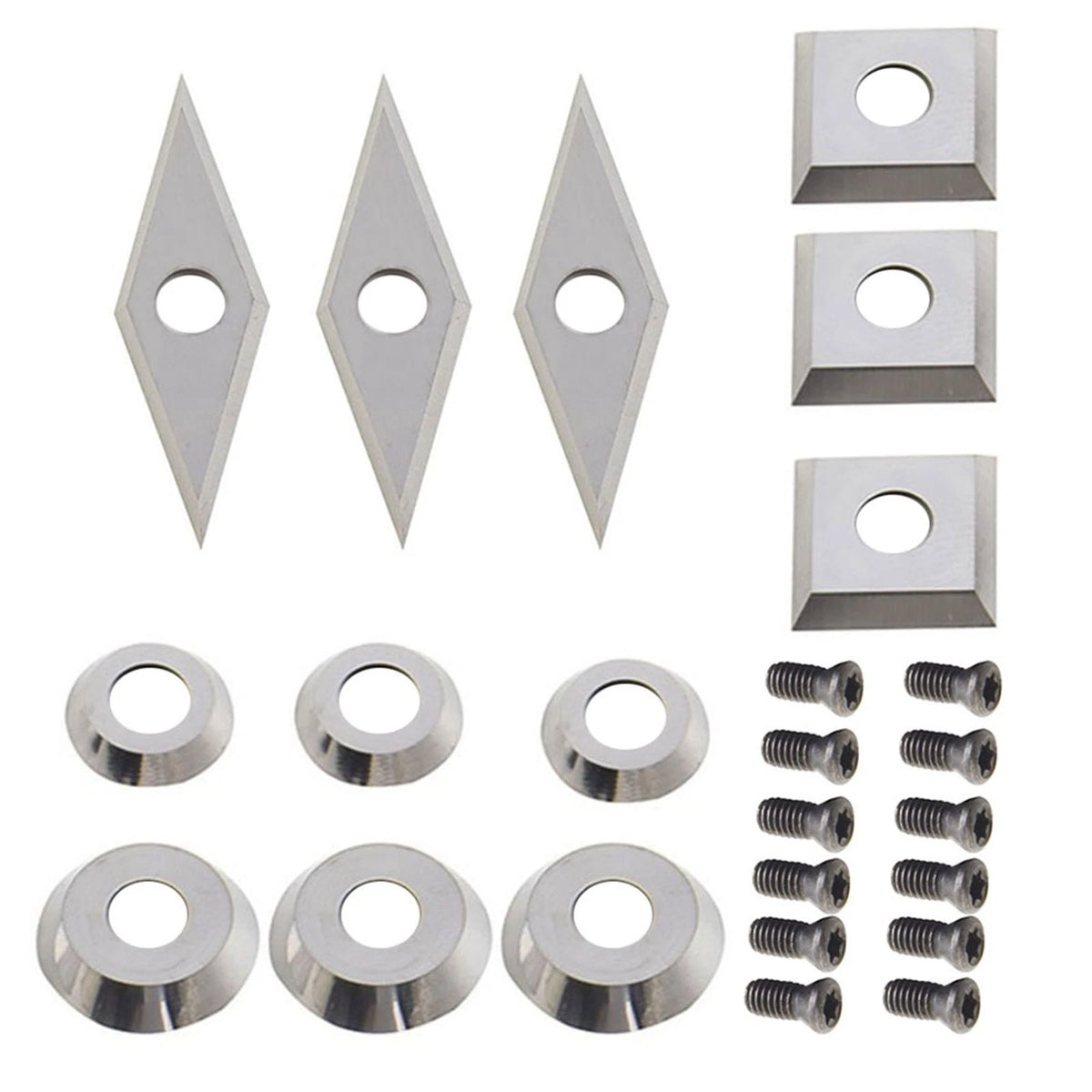 12pcs Carbide Cutters Inserts Set for Lathe Turning Tools