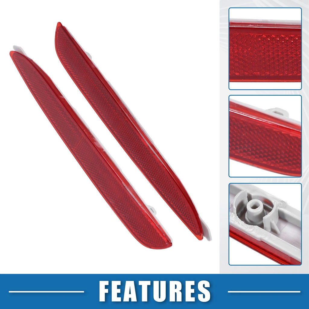 Rear Bumper Reflector Kit Left Right Replacement for Mazda 3 2009–2013