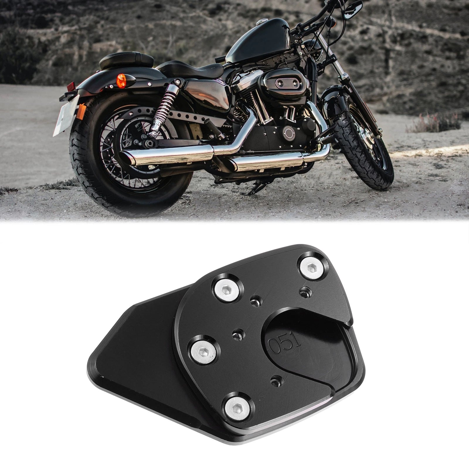 Motorcycle Kickstand Extension Enlarger Pad for Honda Side Stand (2017–2024)