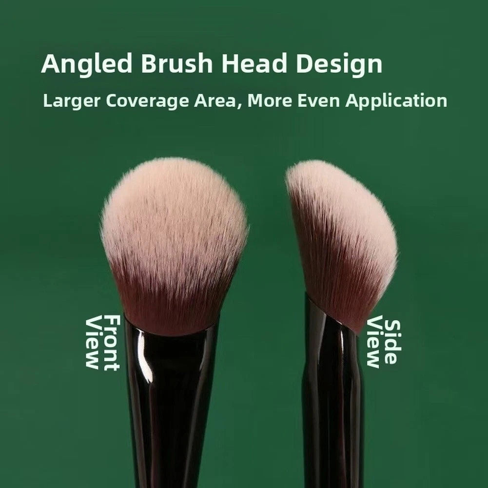 Sloped Synthetic Fiber Blush Brush for Makeup Application