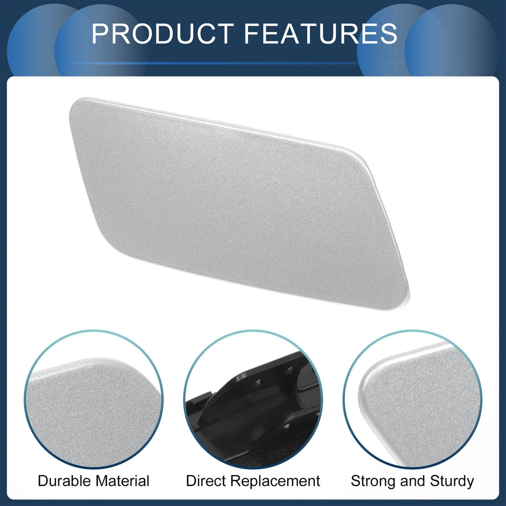 Front Left Washer Nozzle Cover Cap for Volkswagen Passat CC (2008–2012) Silver Tone