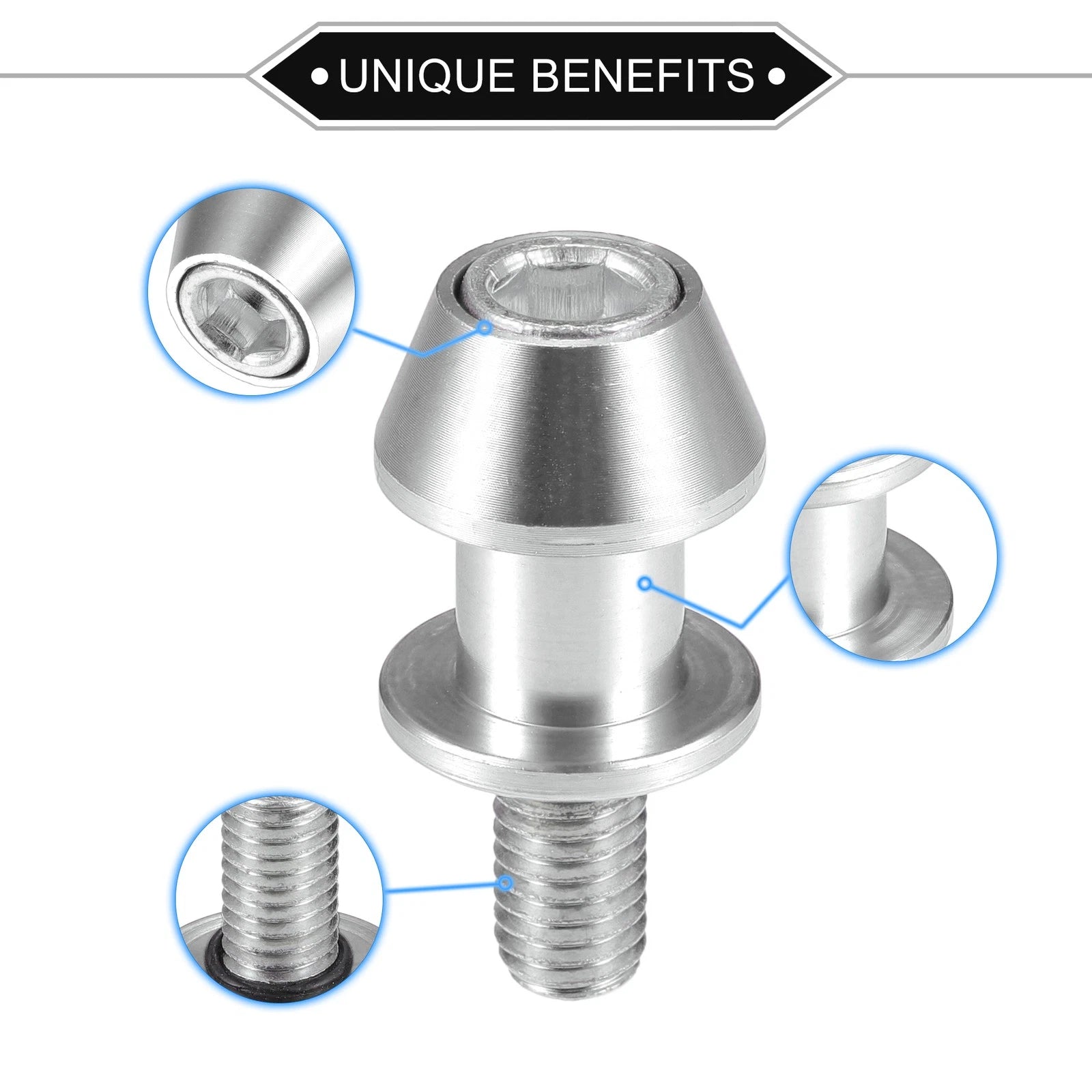Swingarm Spools 10mm Pair Replacement for Motorcycle (Universal 1–2)
