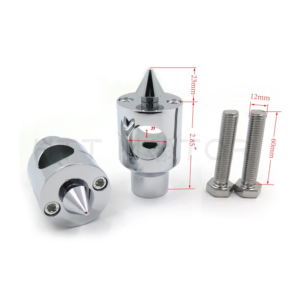 1" Chrome Handlebar Risers Mounting Clamp for Motorcycle (Custom)