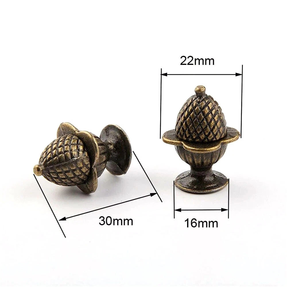 Set of 4 Antique Strawberry Drawer Cabinet Knobs 30x22mm