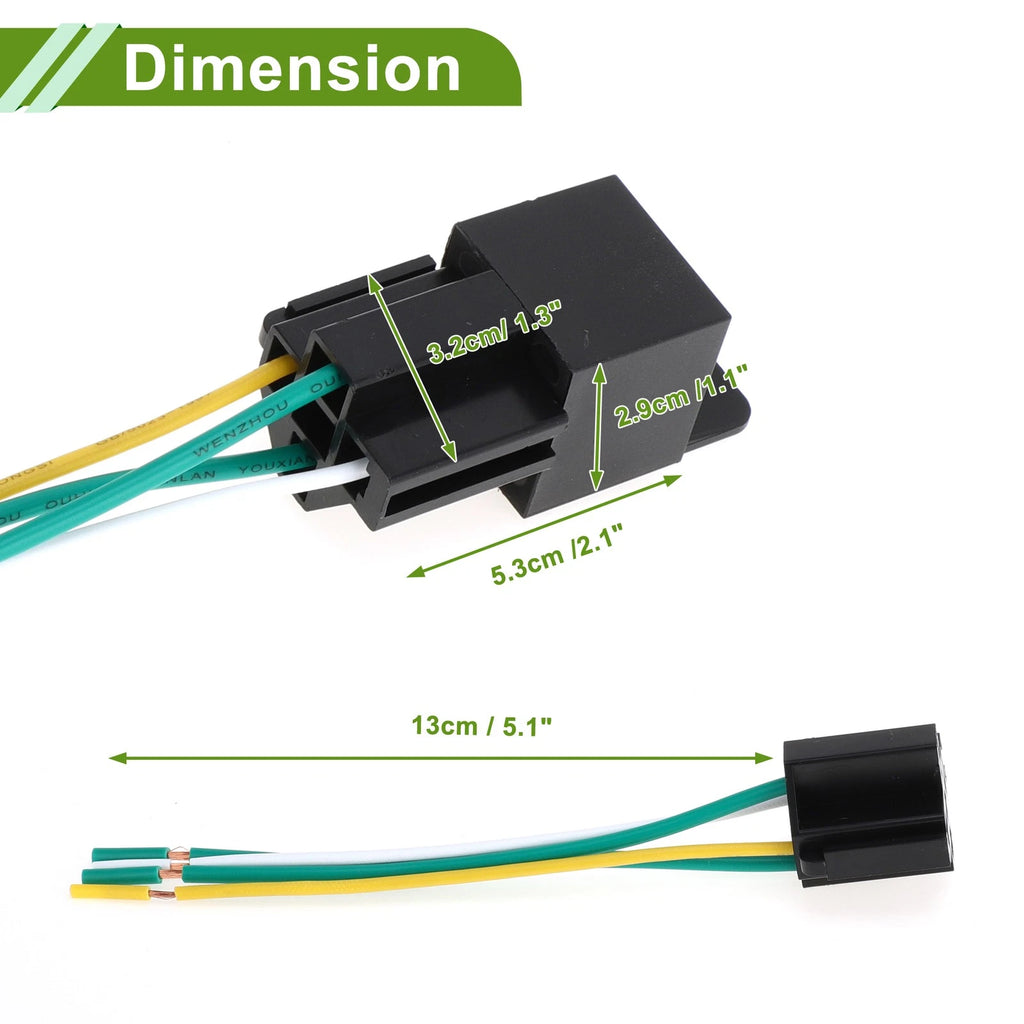 1 Pc Auto Relay 4 Pins 48V 40A with Harness Socket for Universal Use