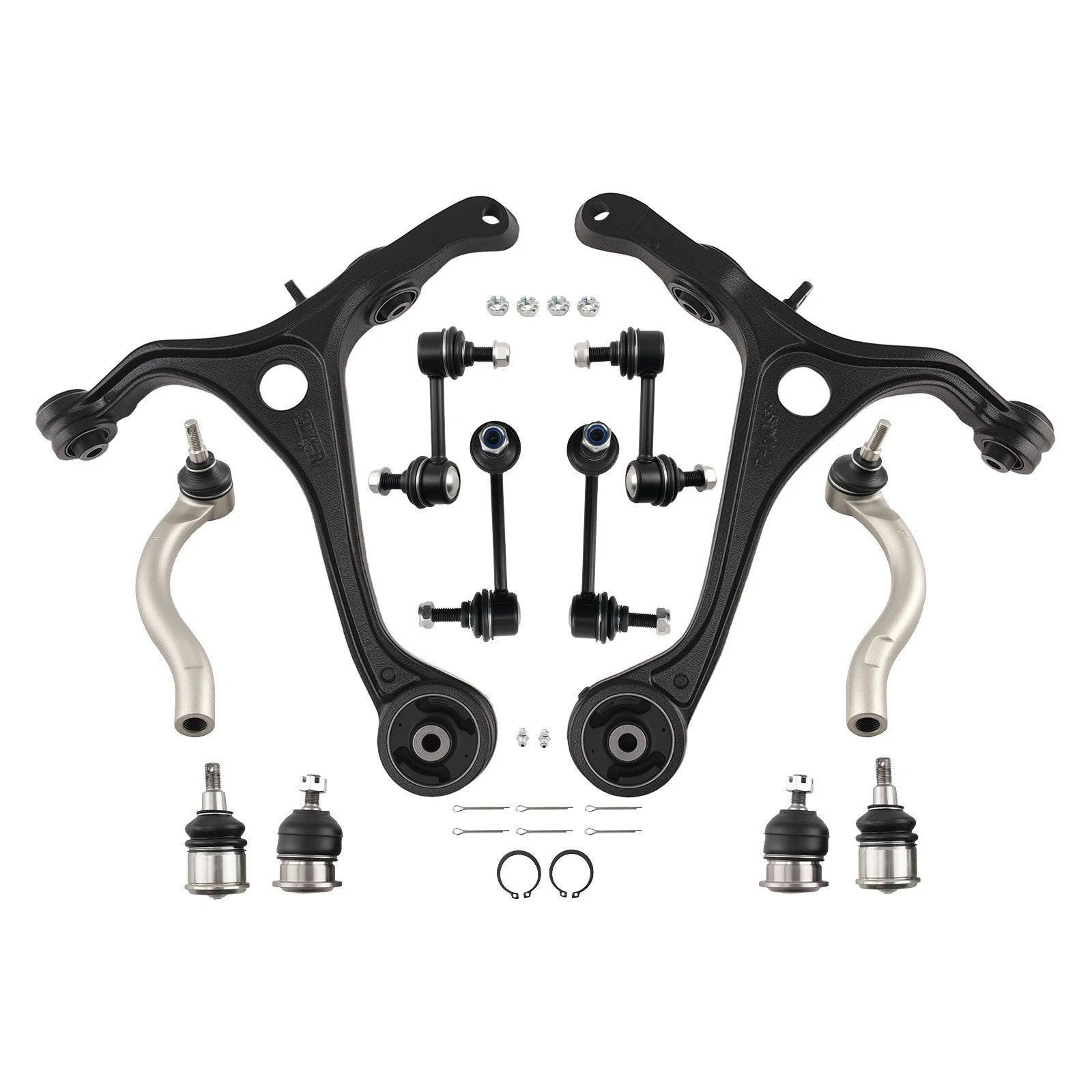 12pc Front Lower Suspension Control Arms Kit for Acura TSX (2004–2008)